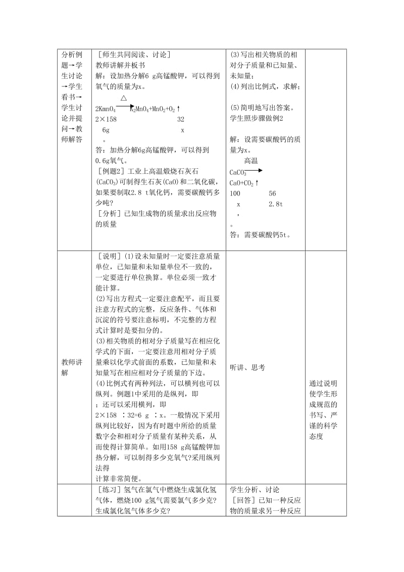 2019-2020年九年级化学 专题4单元3化学变化的表示方法（3） 教案 湘教版.doc_第2页