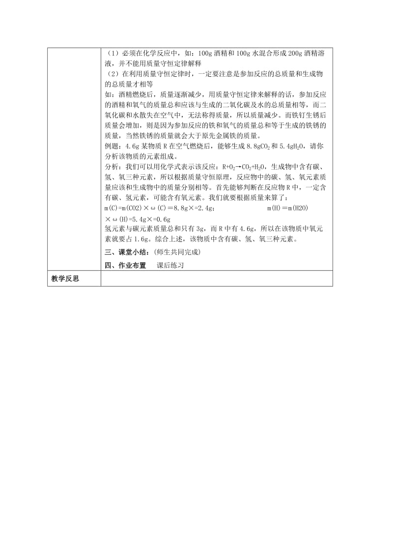 2019-2020年九年级化学全册 定量认识化学变化教案 （新版）沪教版.doc_第2页