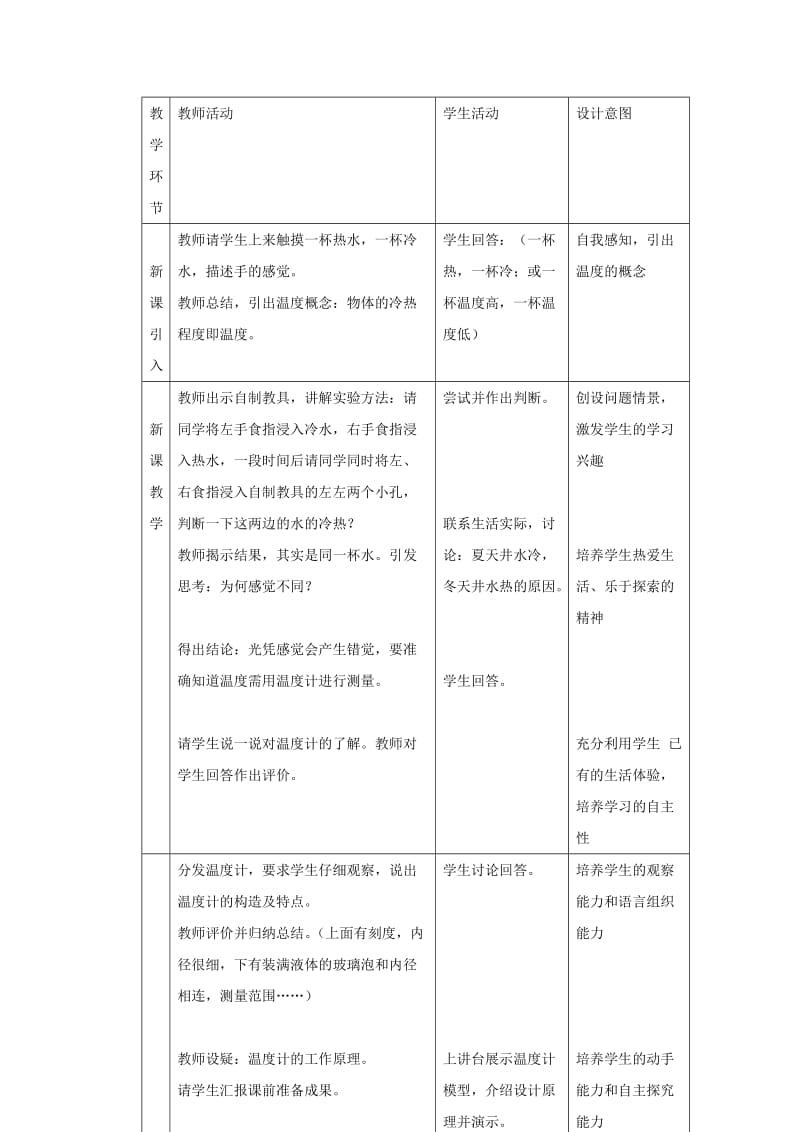 2019-2020年七年级科学上册《温度的测量》教案2 浙教版.doc_第3页