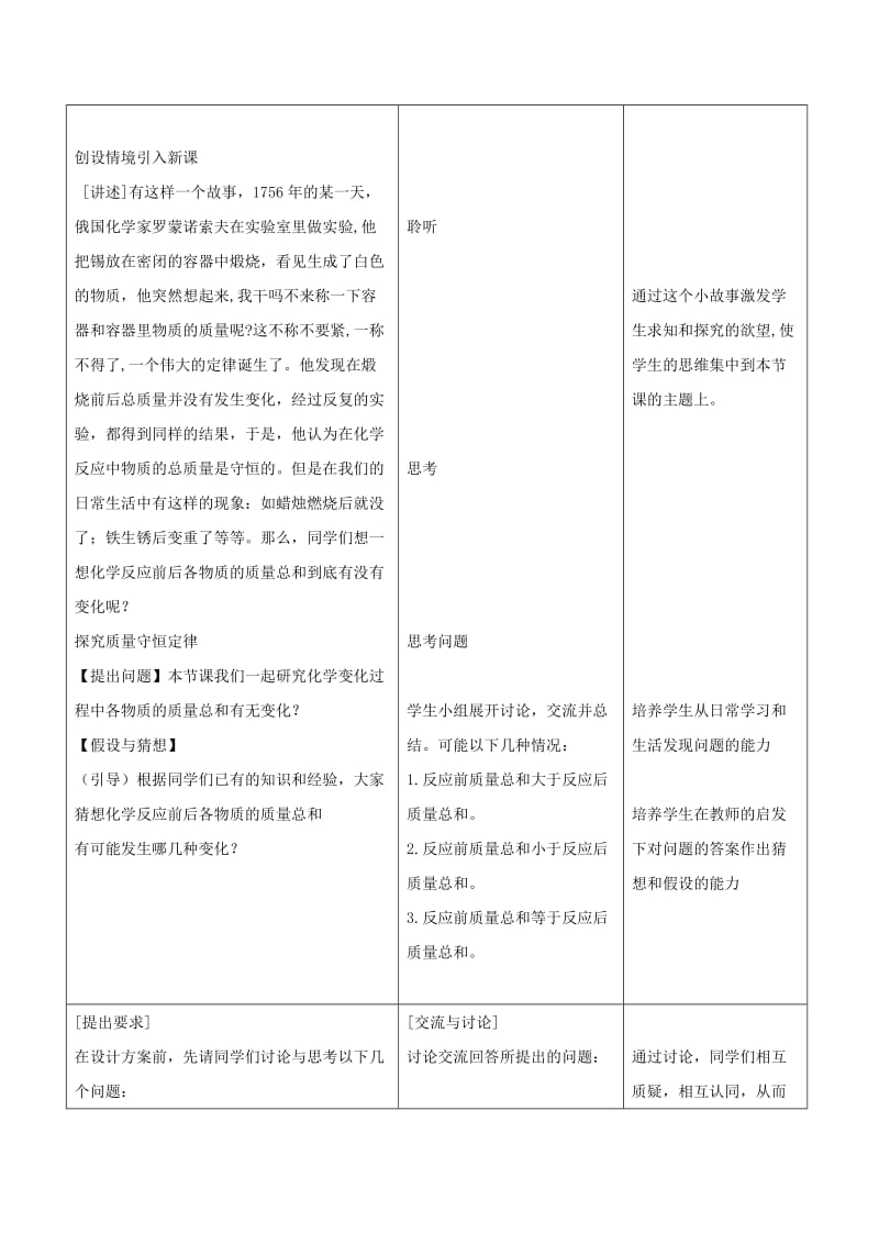 2019-2020年九年级化学上册 第五单元 课题1 质量守恒定律教案 （新版）新人教版 (I).doc_第2页