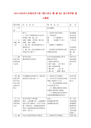 2019-2020年九年級(jí)化學(xué)下冊《第11單元 酸 堿 鹽》復(fù)習(xí)導(dǎo)學(xué)案 新人教版.doc