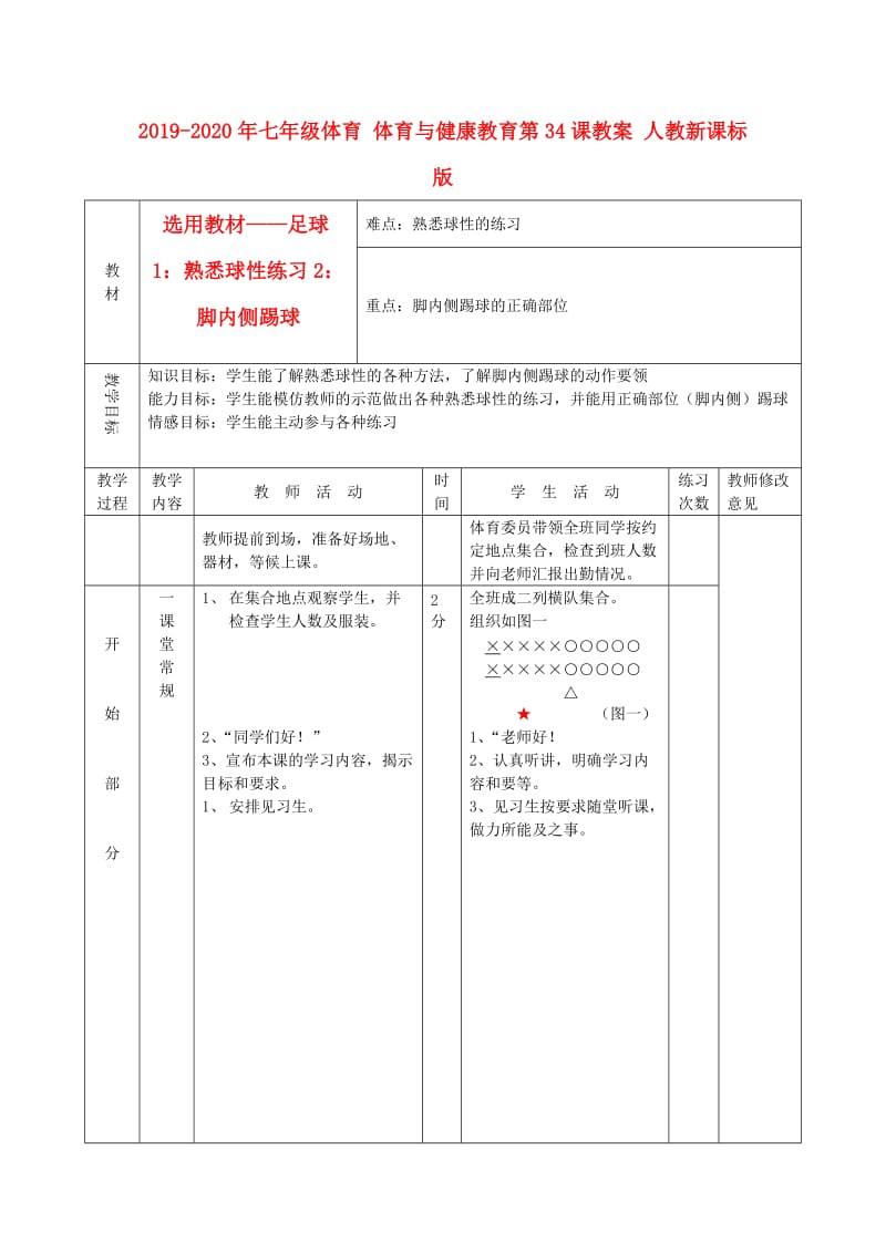 2019-2020年七年级体育 体育与健康教育第34课教案 人教新课标版.doc_第1页