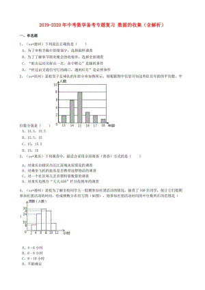 2019-2020年中考數(shù)學(xué)備考專題復(fù)習(xí) 數(shù)據(jù)的收集（含解析）.doc