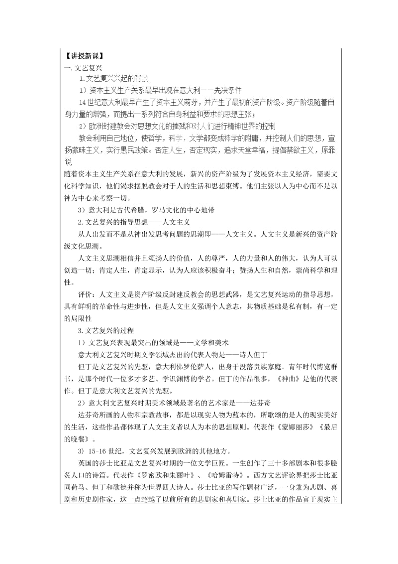 2019-2020年九年级历史上册 第10课 资本主义时代的曙光教案 新人教版(I).doc_第2页