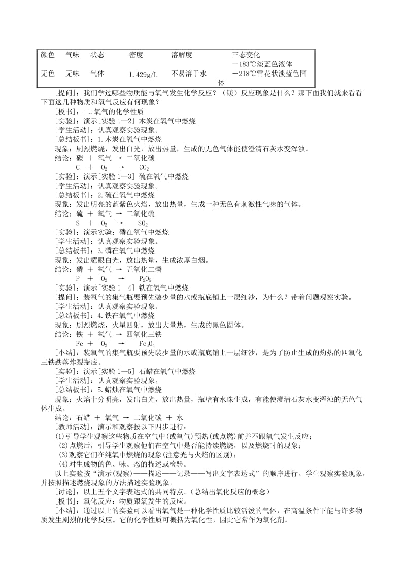 2019-2020年九年级化学全册《第二节 氧气的性质和用途》教案 沪教版.doc_第2页