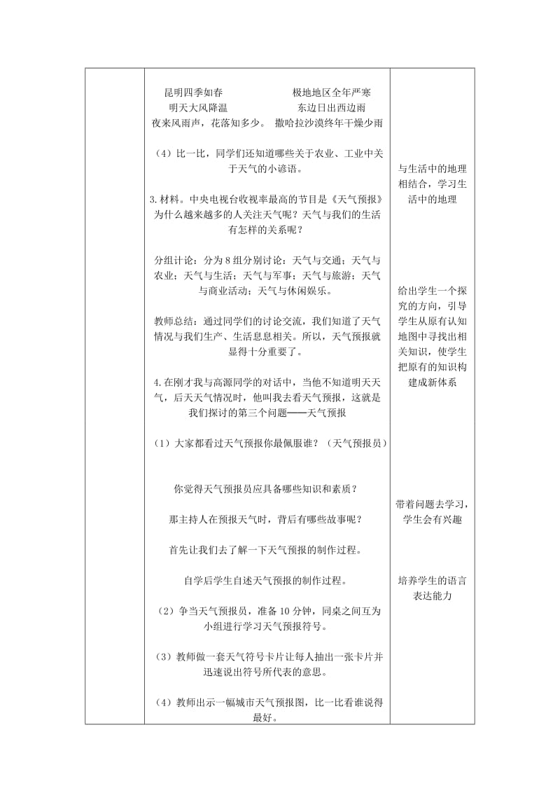 2019-2020年七年级地理上册 《多变的天气》教学设计 人教新课标版.doc_第2页