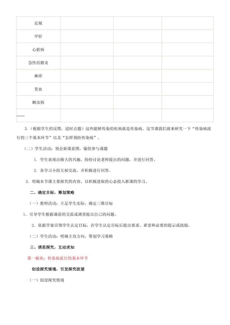 2019-2020年七年级生物下册 3.6.2《传染病及其预防》教案 济南版.doc_第2页