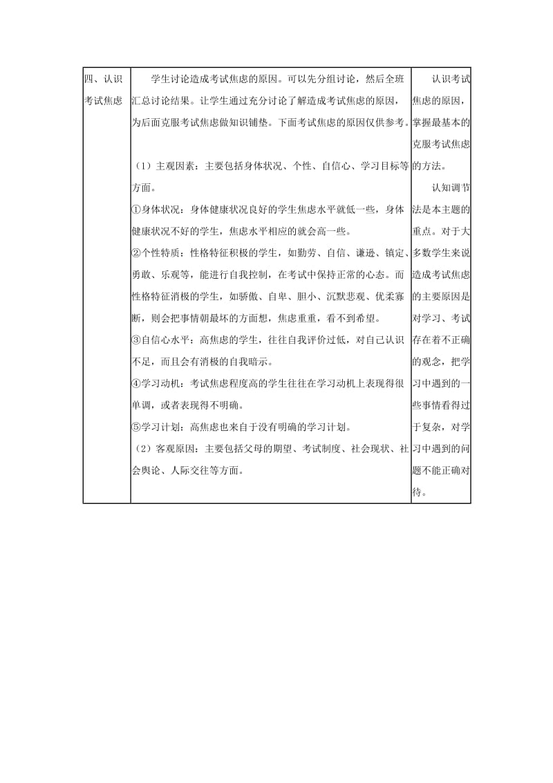 2019-2020年七年级政治上册《考试的心情》教案1 教科版.doc_第3页