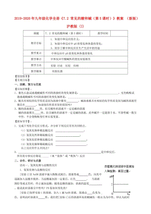 2019-2020年九年級化學(xué)全冊《7.2 常見的酸和堿（第5課時(shí)）》教案 （新版）滬教版 (I).doc