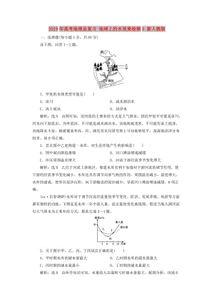 2019年高考地理總復習 地球上的水效果檢測3 新人教版.doc