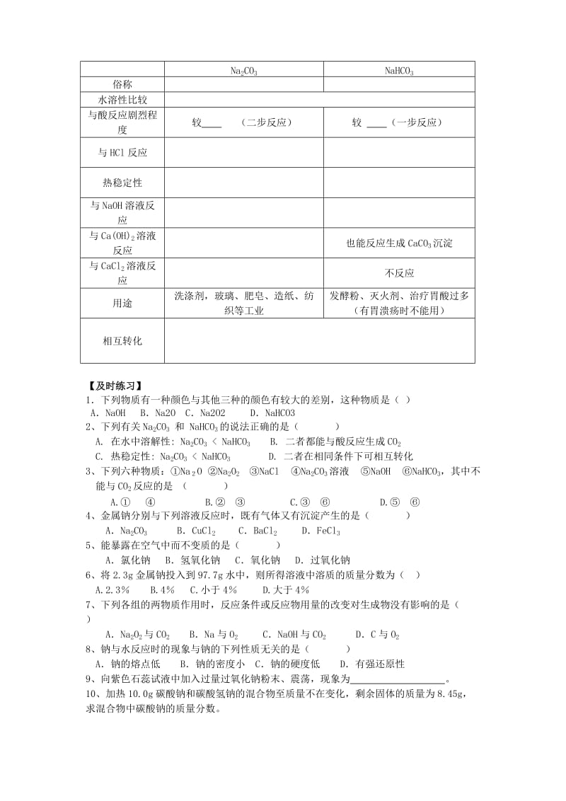 2019-2020年九年级化学 第三章 金属及其化合物第一节 复习导学案 .doc_第2页