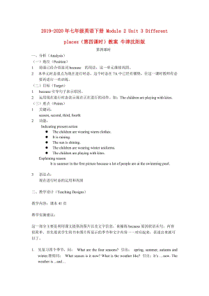 2019-2020年七年級(jí)英語(yǔ)下冊(cè) Module 2 Unit 3 Different places（第四課時(shí)）教案 牛津沈陽(yáng)版.doc