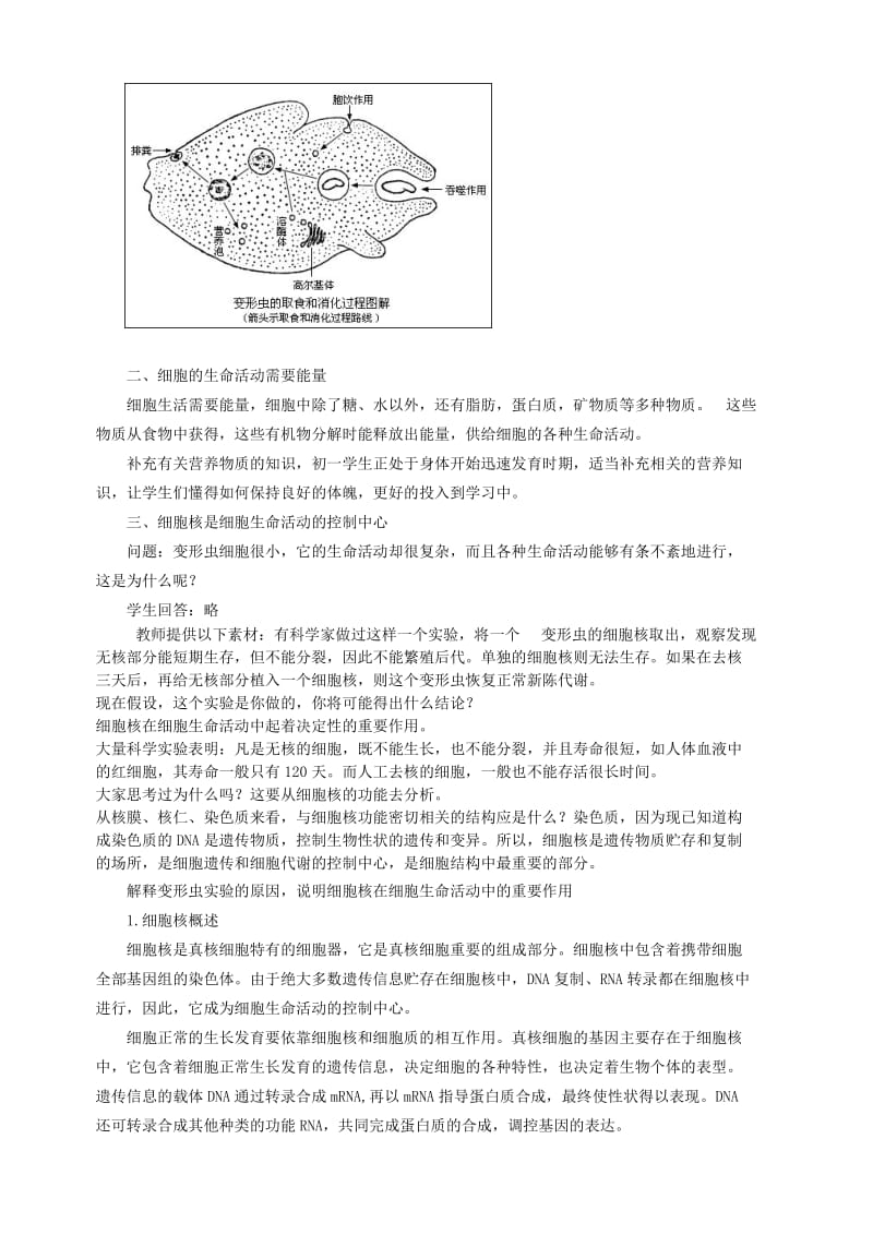 2019-2020年七年级生物上册 3.2 细胞是生命活动的单位教案1 北师大版.doc_第3页