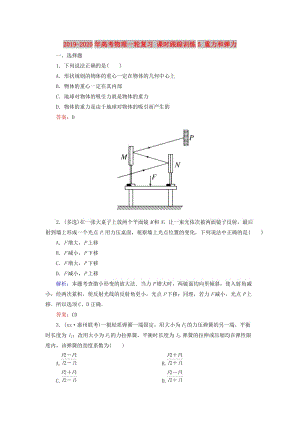 2019-2020年高考物理一輪復(fù)習(xí) 課時跟蹤訓(xùn)練5 重力和彈力.doc