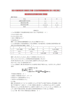 2019年高考化學一輪復習 專題3《從礦物到基礎材料》第2單元 鐵、銅的獲取及應用課時訓練 蘇教版.doc