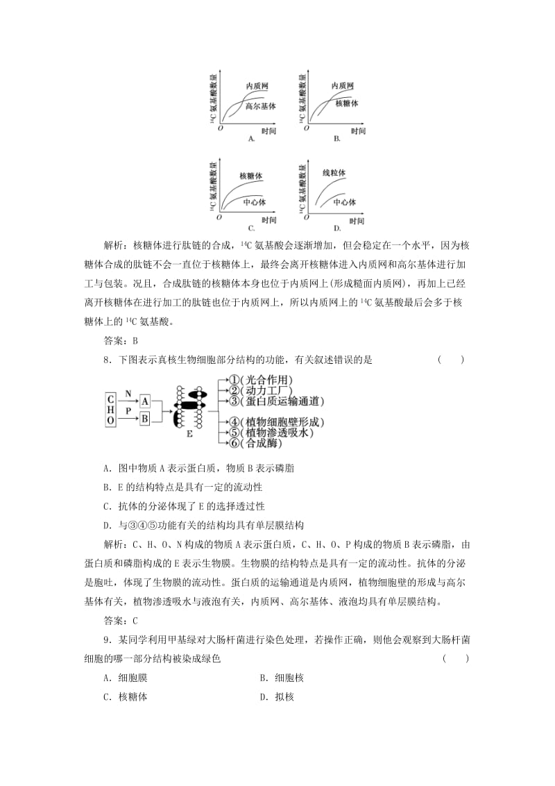 2019-2020年七年级生物上册《第一单元 第二章 第一节 细胞的结构和功能》跟踪训练2 济南版.doc_第3页