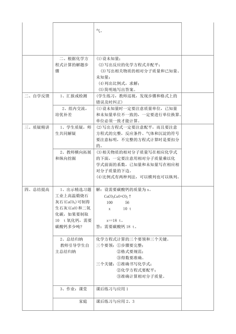 2019-2020年九年级化学上册 第五单元 课题3 利用化学方程式的简单计算教案 （新版）新人教版(II).doc_第2页