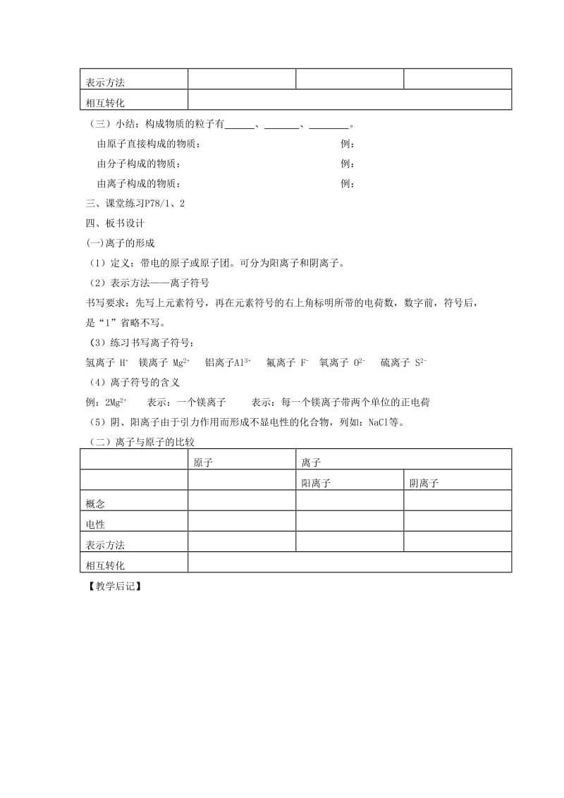 2019-2020年九年级化学《课题 3 离 子》教案（1） 人教新课标版.doc_第2页