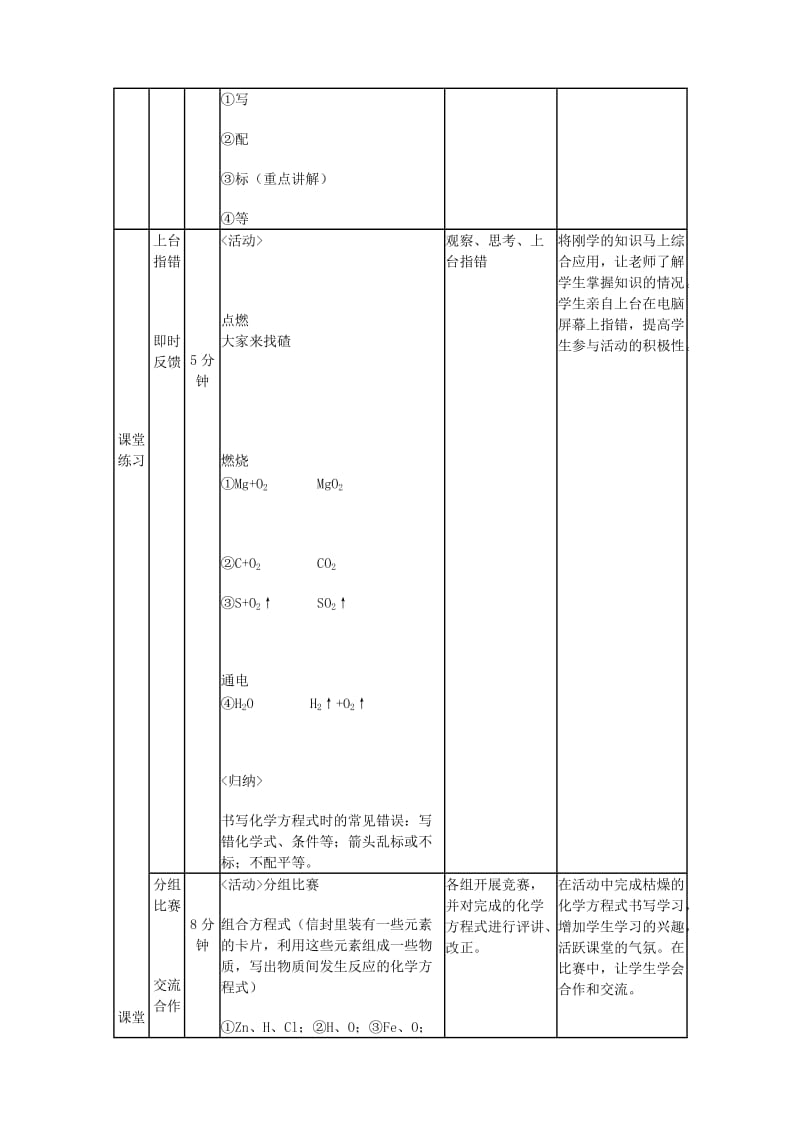 2019-2020年九年级化学上册 5.2 化学方程式教案 （新版）新人教版.doc_第3页