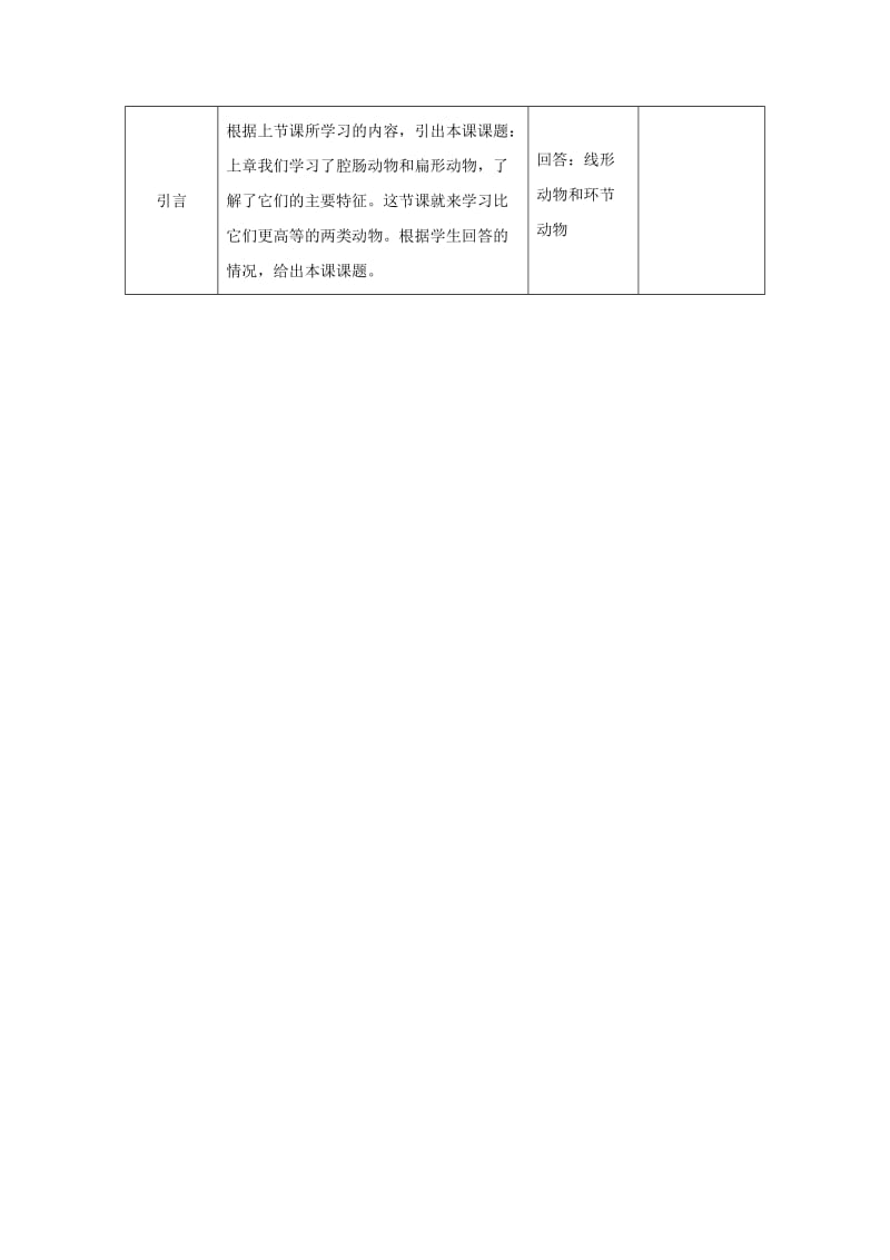 2019-2020年中考生物总复习第八单元生物的多样性第三节动物的类群线形动物和环节动物教案.doc_第2页