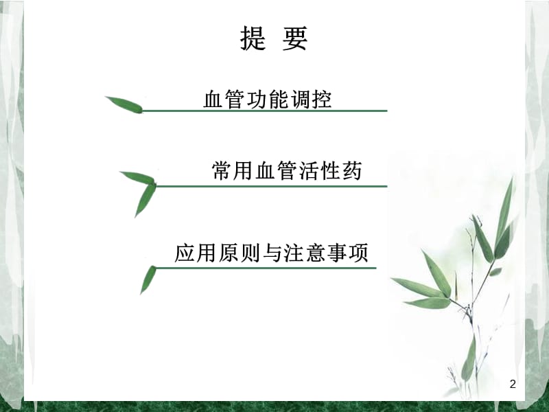 围术期常用的血管活性药物ppt课件_第2页