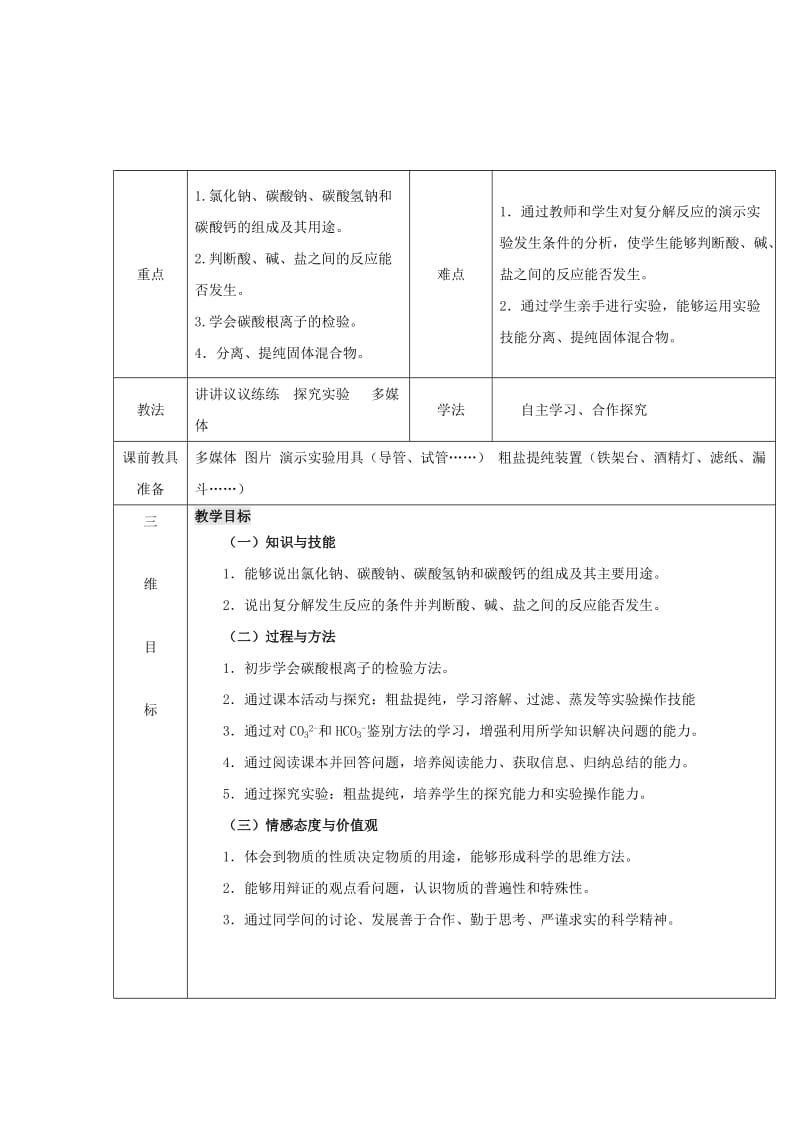 2019-2020年九年级化学下册 第十一单元 课题1 生活中常见的盐教案 新人教版(I).doc_第2页