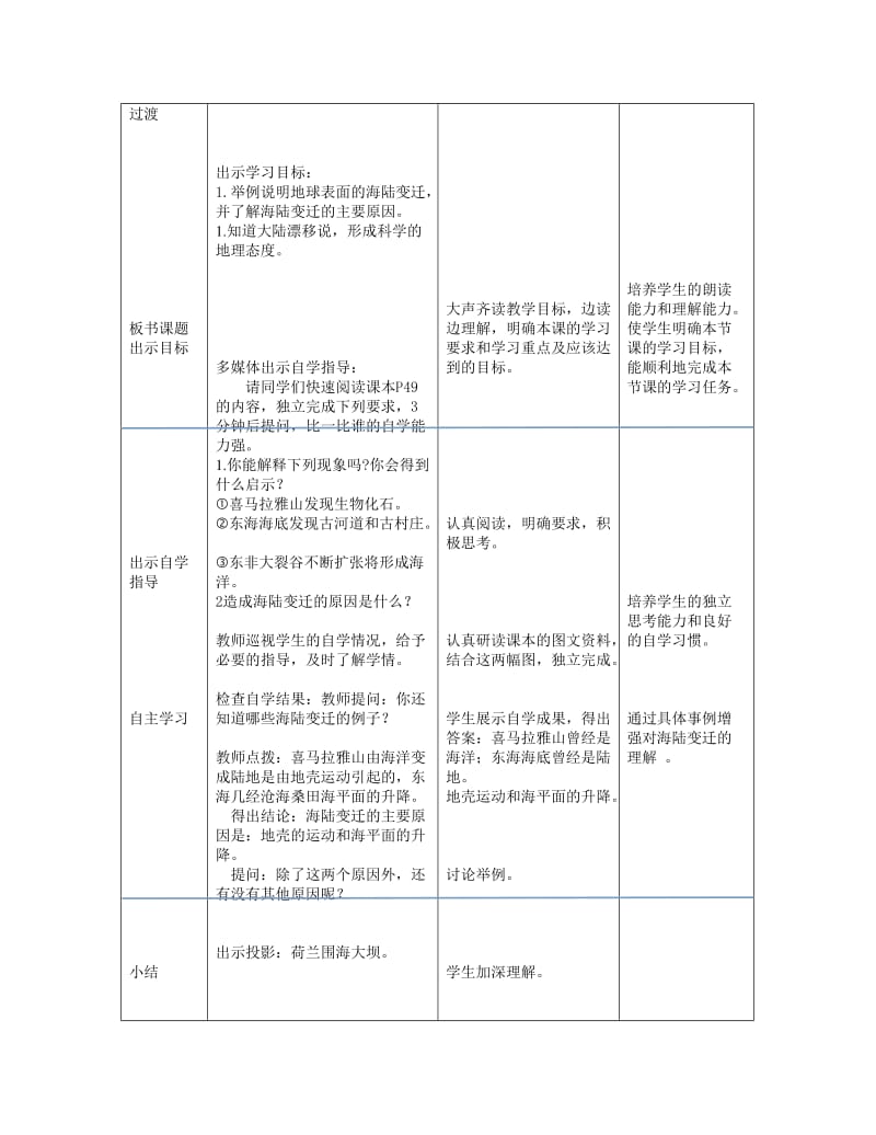 2019-2020年七年级地理上册 第三章 第二节 海陆变迁 板块运动教学案 （无答案）（新版）商务星球版.doc_第3页