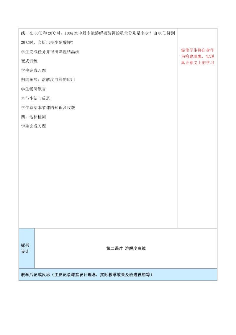 2019-2020年九年级化学上册 第三单元 物质的溶解性（第二课时）专题复习教案 鲁教版.doc_第3页