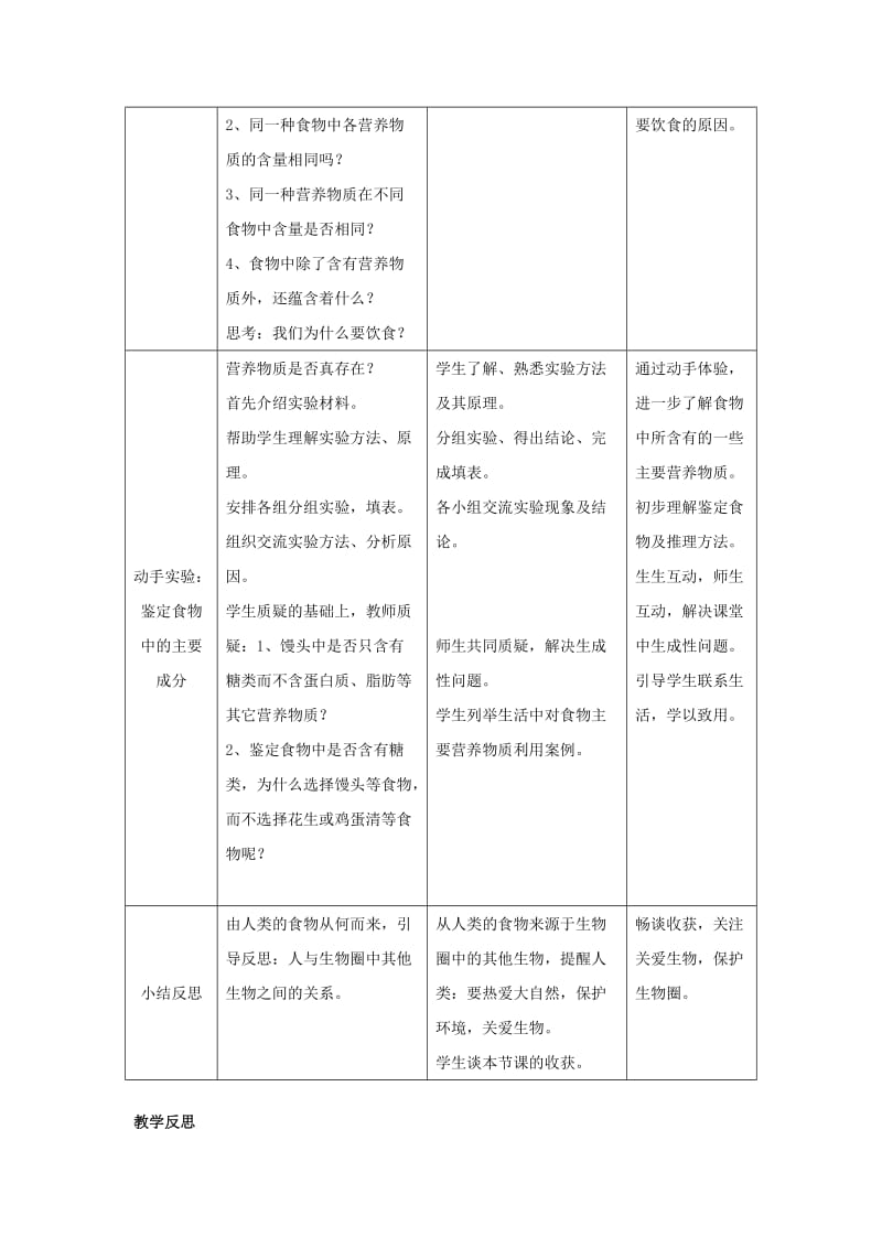 2019-2020年七年级生物上册 《饮食与营养》教案 苏科版.doc_第3页