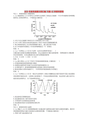 2019年高考真題分類匯編 專題22 種群和群落.doc