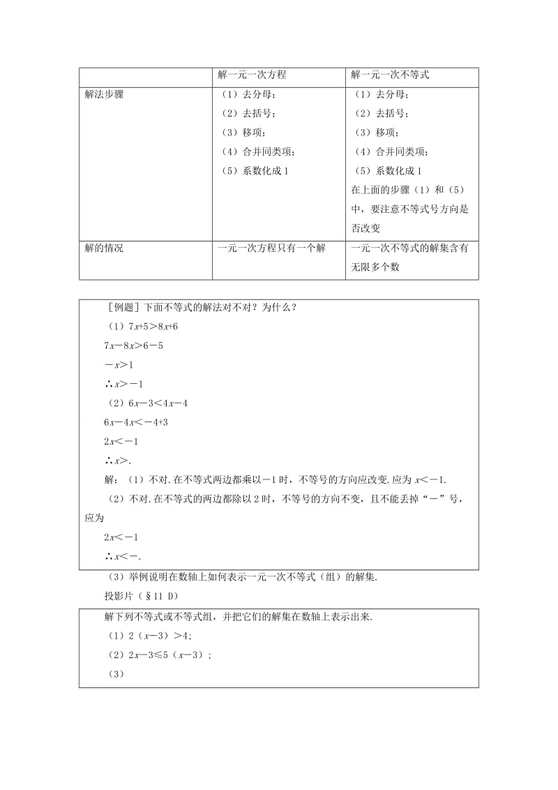 2019-2020年七年级数学下册 第十一章《一元一次不等式和一元一次不等式组》复习教案 鲁教版.doc_第3页