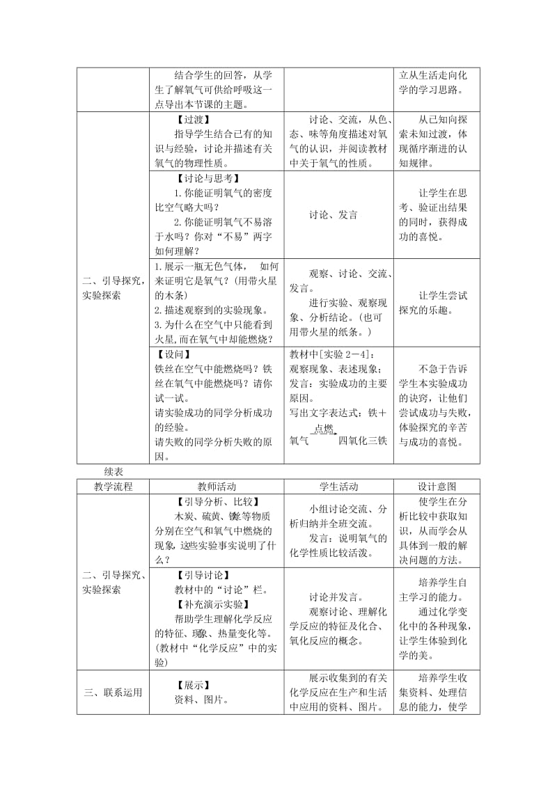 2019-2020年九年级化学上册第2单元我们周围的空气2.2氧气教案新版新人教版.doc_第2页