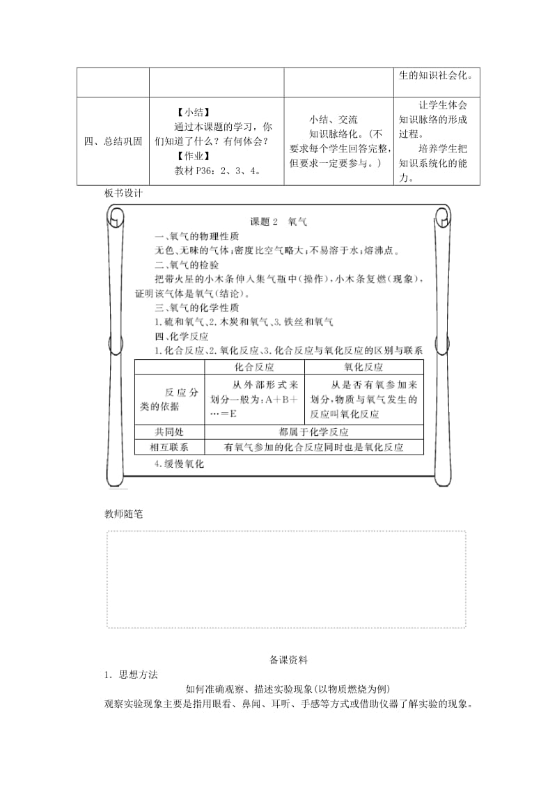 2019-2020年九年级化学上册第2单元我们周围的空气2.2氧气教案新版新人教版.doc_第3页