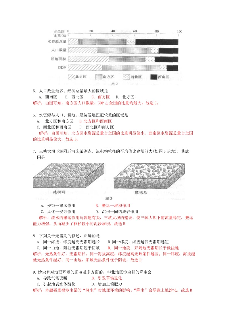 2019-2020年高考试题——文综地理部分（广东卷）解析.doc_第2页