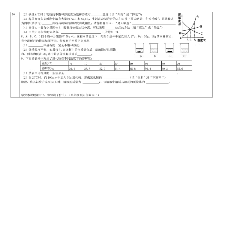 2019-2020年九年级化学下册 第9单元 课题2《溶解度》导学案2（新版）新人教版.doc_第3页