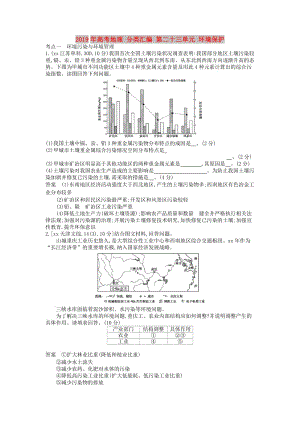 2019年高考地理 分類匯編 第二十三單元 環(huán)境保護(hù).doc