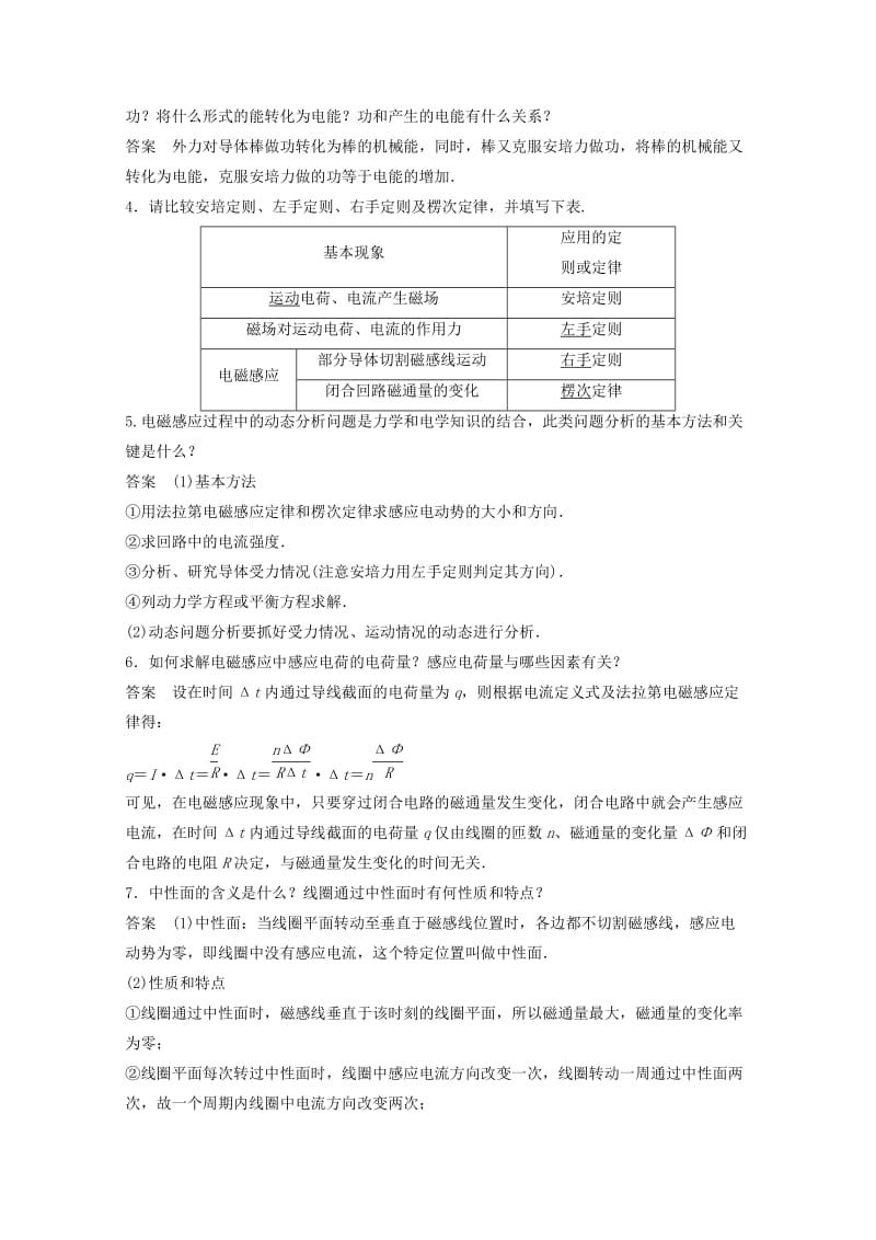 2019年高考物理大二轮专题复习 知识回扣清单 倒数第6天 电磁感应和交流电.doc_第2页