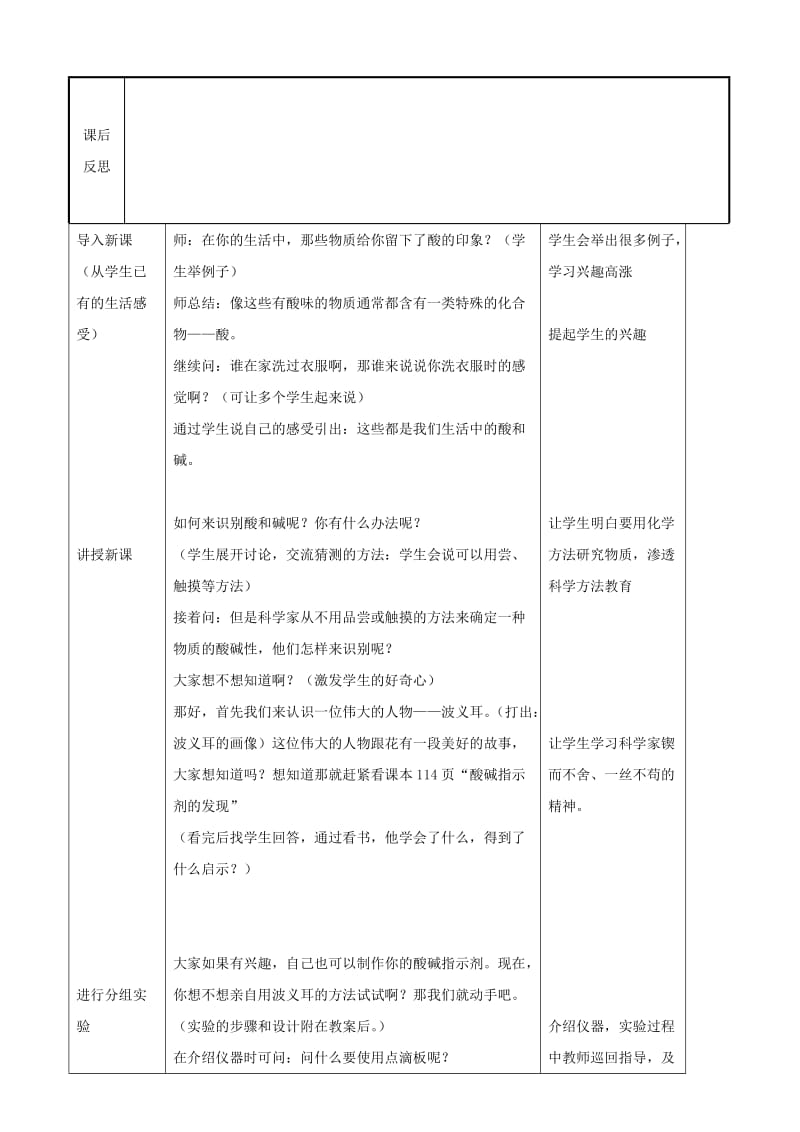 2019-2020年九年级化学 第五单元第一节 生活中的酸和碱第一课时教案 鲁教版.doc_第2页