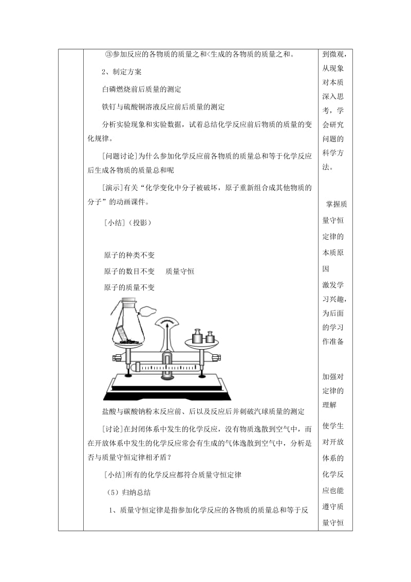 2019-2020年九年级化学上册4.3质量守恒定律教案新版粤教版(I).doc_第3页