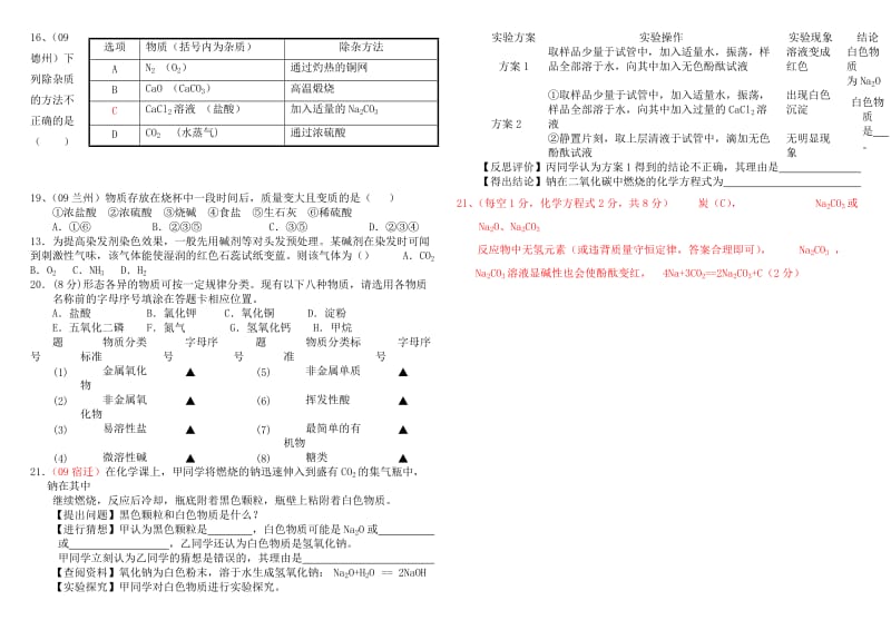 2019-2020年九年级化学 第一节生活中的酸和碱复习教学案（答案不全） 鲁教版.doc_第3页