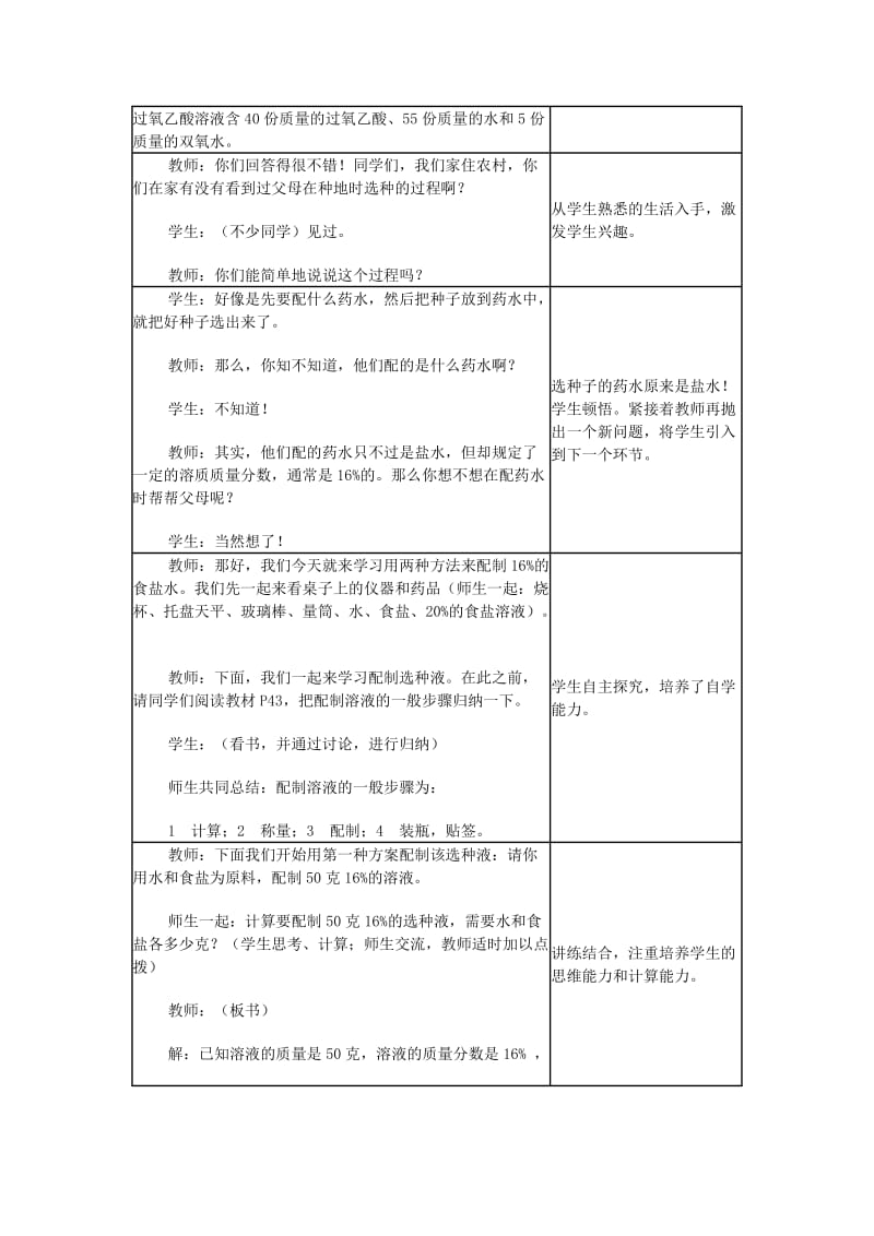 2019-2020年九年级化学下册 第九单元《溶液》课题3《溶质的质量分数》第二课时教学案 新人教版.doc_第2页