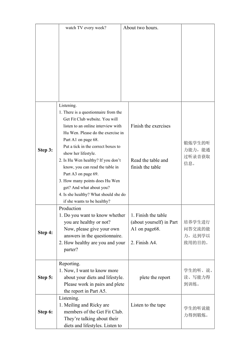 2019-2020年七年级英语Unit4 Food period Seven教案 牛津版.doc_第2页