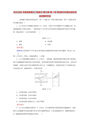 2019-2020年高考物理大一輪復習 第八章 第3講 帶電粒子在復合場中的運動課時作業(yè).doc