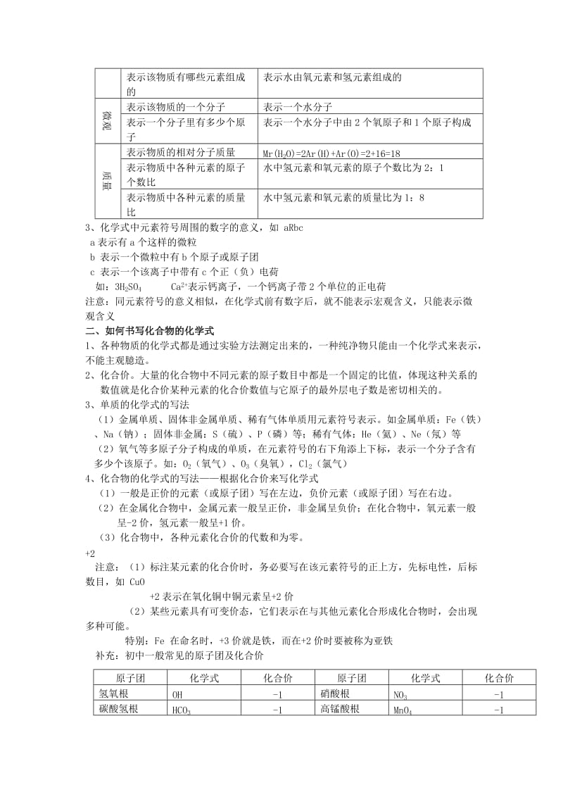 2019-2020年九年级化学上册 3.4 物质组成的表示方法教案 沪教版.doc_第2页