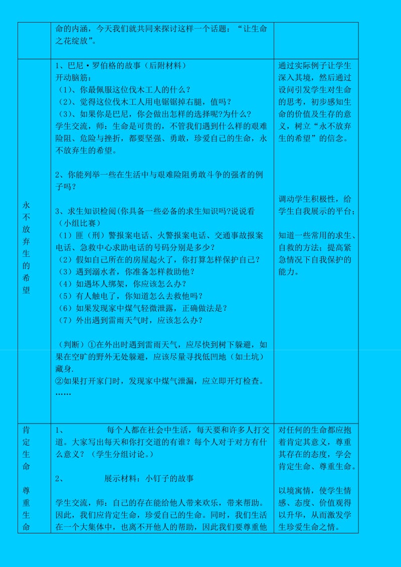 2019-2020年七年级政治上册 《让生命之花绽放》教学设计 人教新课标版.doc_第2页