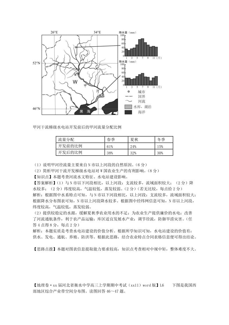 2019年高考地理 试题汇编 L6区域资源开发.doc_第2页