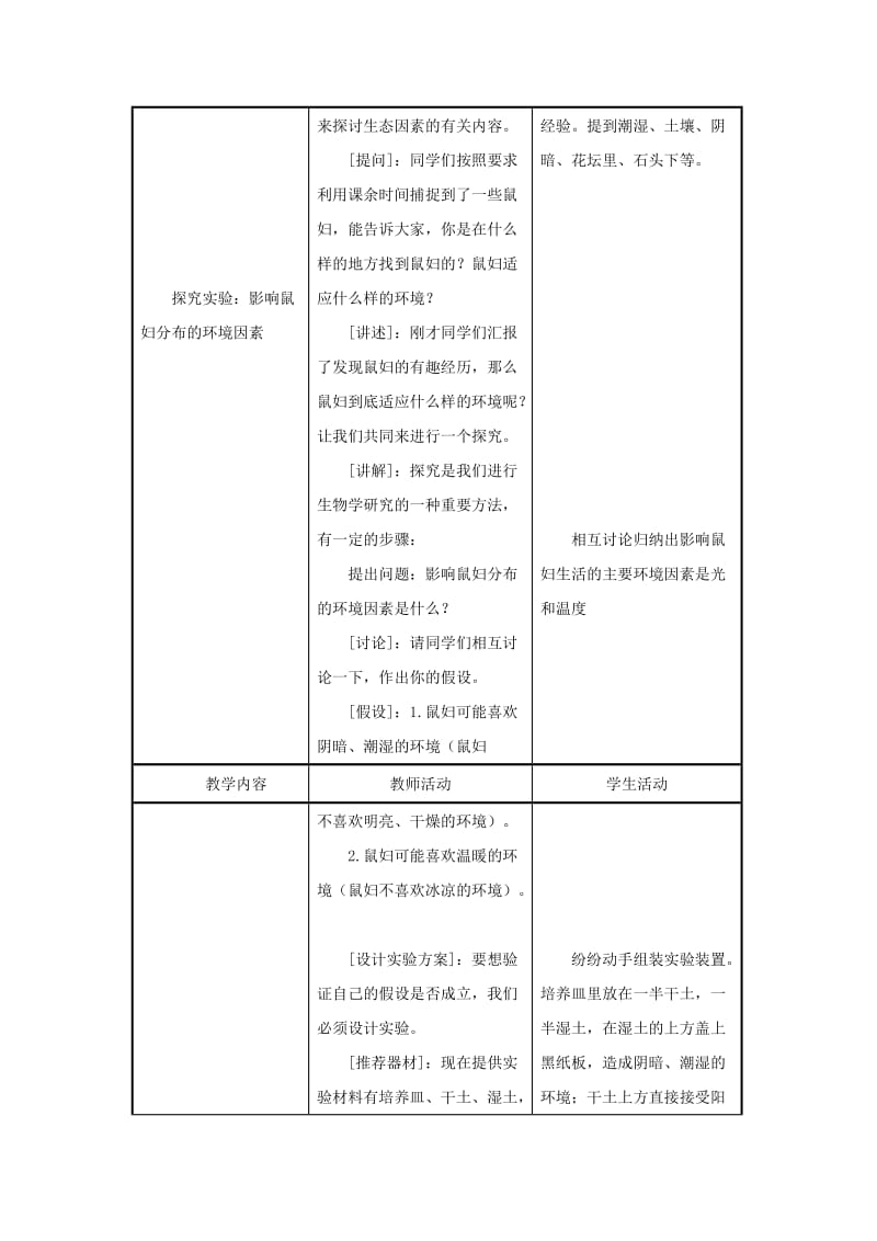 2019-2020年七年级生物上册 第一单元　生物和生物圈 第一节 生物与环境的关系名师教案1 人教新课标版.doc_第2页