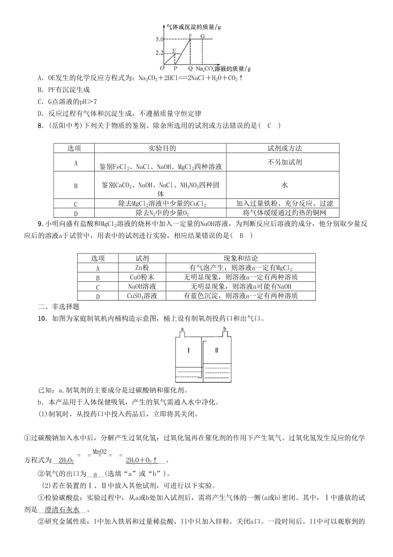 2019-2020年中考化学复习第1编第11单元盐化肥课题1生活中常见的盐精练检测.doc_第2页