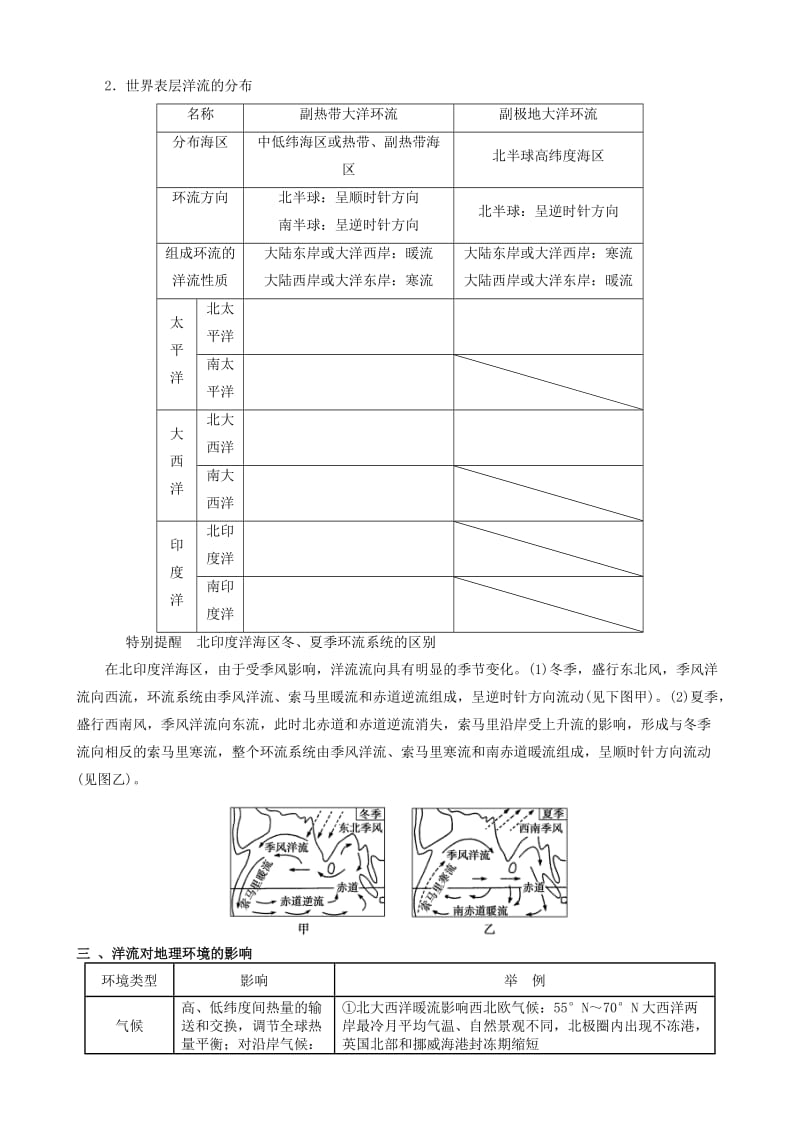 2019年高考地理 第三章 第二节 大规模的海水运动学案.doc_第3页