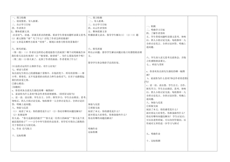 2019-2020年七年级语文上册 11 春教学案（无答案） 新人教版.doc_第2页